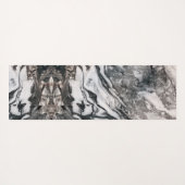 Texturmuster aus schwarzem und weißem Marmor Yogamatte (Rückseite (Horizontal))