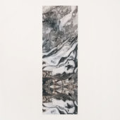 Texturmuster aus schwarzem und weißem Marmor Yogamatte (Vorderseite)