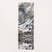 Texturmuster aus schwarzem und weißem Marmor Yogamatte (Rückseite)