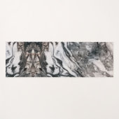 Texturmuster aus schwarzem und weißem Marmor Yogamatte (Vorderseite (Horizontal))