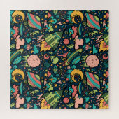 Texturmuster Außerirdischen Raketen Raum Puzzle (Horizontal)