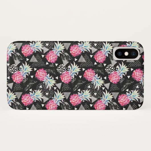 Texturrisches Ananas-Muster Case-Mate iPhone Hülle (Rückseite (Horizontal))