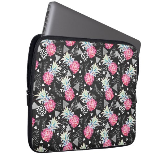 Texturrisches Ananas-Muster Laptopschutzhülle (Vorne Rechts)