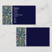 Texturstein (Blauer Abstrakter Teich) - II Visitenkarte (Vorne/Hinten)