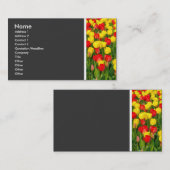 Texturstein (farbige Tulpen) Visitenkarte (Vorne/Hinten)