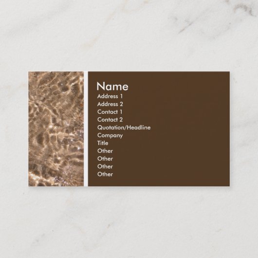 Texturstein (Meer und Sand) - Maßgeschneiderte Visitenkarte (Vorderseite)