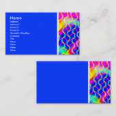 Texturstein (schöne Wellen) - Blau II Visitenkarte (Vorne/Hinten)