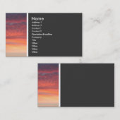 Texturstein (Sonnenuntergang) Visitenkarte (Vorne/Hinten)