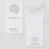 Texturstil Comic-Sprechblase Visitenkarte (Vorne/Hinten)