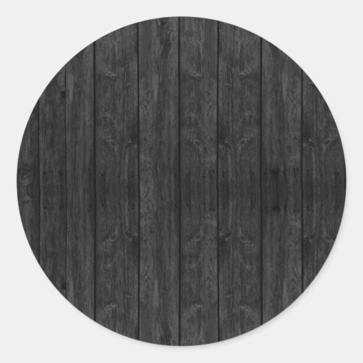 Texturstruktur aus schwarzem Holz Runder Aufkleber (Vorderseite)