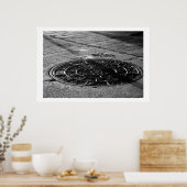 Texturstudie über Nachtspaziergang Poster (Küche)