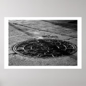 Texturstudie über Nachtspaziergang Poster (Vorne)