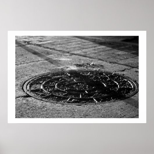 Texturstudie über Nachtspaziergang Poster (Vorne)