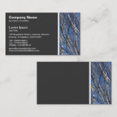 Texturteppich - Silber-Birkenzweige 02 Visitenkarte (Vorne/Hinten)