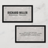 Texturwand | Metallschrauben | Schwarze Grenze Visitenkarte (Vorne/Hinten)