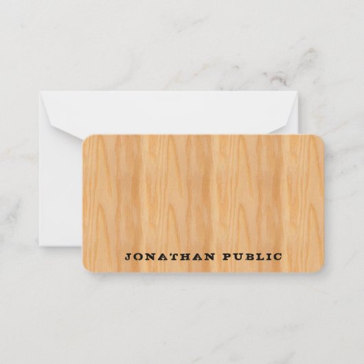 Textvorlage für das Monogramm aus Holz Mitteilungskarte (Vorderseite)