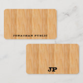 Textvorlage für das Monogramm aus Holz Mitteilungskarte (Vorne/Hinten)