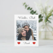 Textvorlage für das weltweit beste Friend Simple F Postkarte (Stehend Vorderseite)