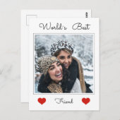 Textvorlage für das weltweit beste Friend Simple F Postkarte (Vorne/Hinten)