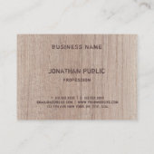 Textvorlage für den Holzplatinenlook Monogramm-ver Visitenkarte (Rückseite)