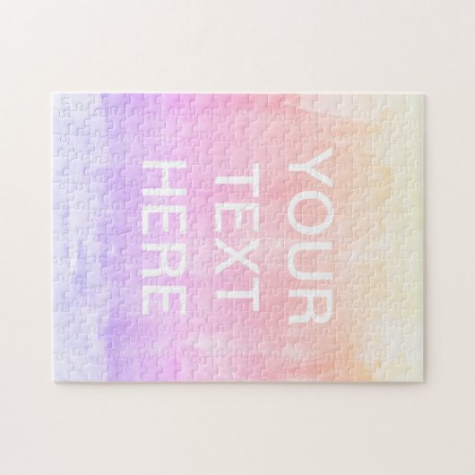 Textvorlage hinzufügen | Farbenfrohe Gradient Arwo Puzzle (Horizontal)