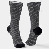 Textvorlage Ihren eigenen Personalisierten Namen m Socken (Gewinkelt)