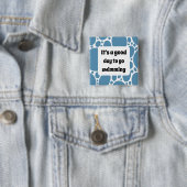 Textvorlage und blaues Muster Button (Beispiel)