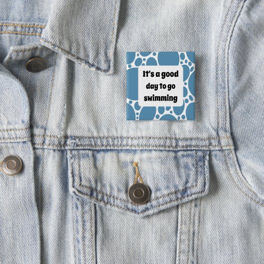 Textvorlage und blaues Muster Button (Beispiel)