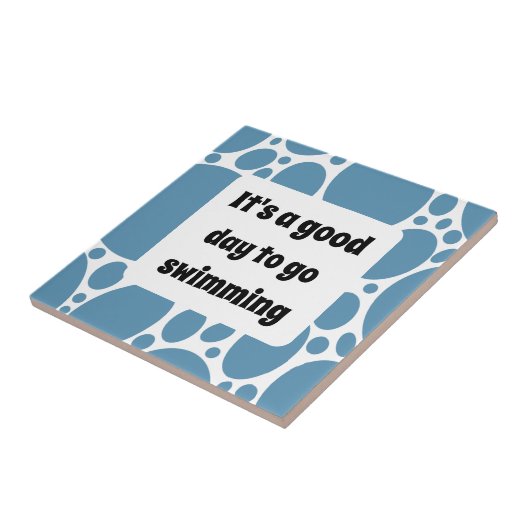 Textvorlage und blaues Muster Fliese (Seite)