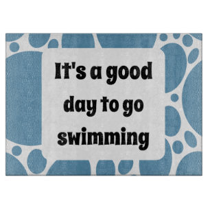 Textvorlage und blaues Muster Schneidebrett