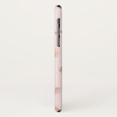 Textzeilen Muster Pink/Rose Gold Case-Mate iPhone Hülle (Hinten/Links)