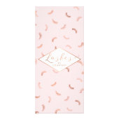 Textzeilen Muster Pink/Rose Gold Werbekarte (Hinten)