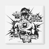 Textzollage für grüne Laterne Magnet (Vorne)