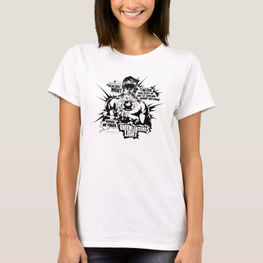 Textzollage für grüne Laterne T-Shirt (Vorderseite)