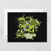 Textzusammenfassung mit grüner Schrift - Farbe Postkarte (Vorne/Hinten)