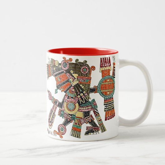 Tezcatlipoca - rauchende Spiegel Zweifarbige Tasse (Rechts)