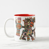Tezcatlipoca - rauchende Spiegel Zweifarbige Tasse (Links)
