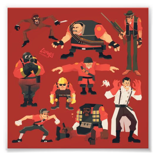 TF2 Meme mercenaries small art print Fotodruck (Vorne)