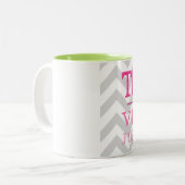 TFMU VEGAS rosa Zickzack Tasse (Vorderseite Links)