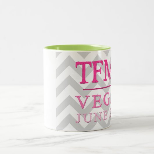 TFMU VEGAS rosa Zickzack Tasse (Mittel)