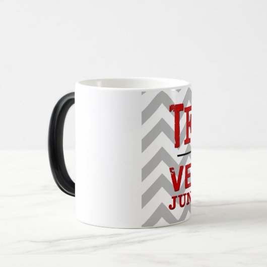 TFMU VEGAS rote Zickzack verwandelnde Tasse (Vorderseite Links)
