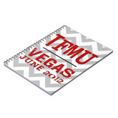 TFMU VEGAS rotes Zickzack Notizbuch Notizblock (Linke Seite)