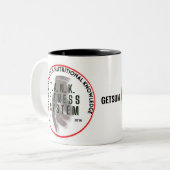 TFS black and white coffee or tea mug  Zweifarbige Tasse (Vorderseite Links)