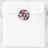 TG-Logo Runder Aufkleber (Tasche)