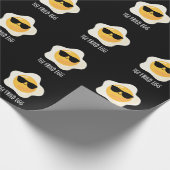TGI Fried Egg Funny Food Pub Dark BG Geschenkpapier (Ecke)