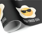 TGI Fried Egg Funny Food Pub Dark BG Geschenkpapier (Rolleneckpunkt)