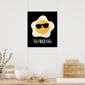 TGI Fried Egg Funny Food Pub Dark BG Poster (Küche)