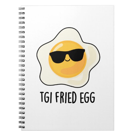 TGI Fried Egg Funny Food Puff Notizblock (Vorderseite)