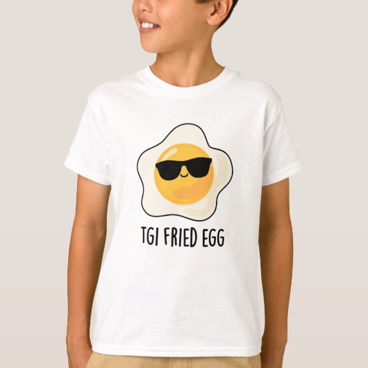 TGI Fried Egg Funny Food Puff T-Shirt (Vorderseite)