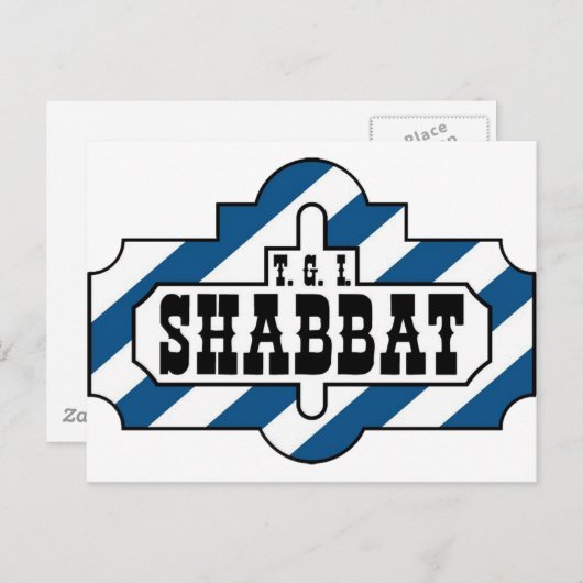 TGI SHABBAT POSTKARTE (Vorne/Hinten)